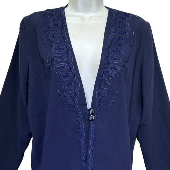 vintage puma beaded 2 button jacket womens size L - Picture 1 of 5